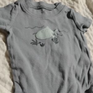 Carter's Gray Baby Onesie with Whale Design